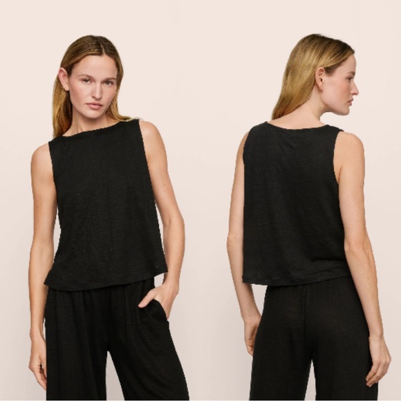 Eberjey 100% organic linen crop top - Picture 1 of 6